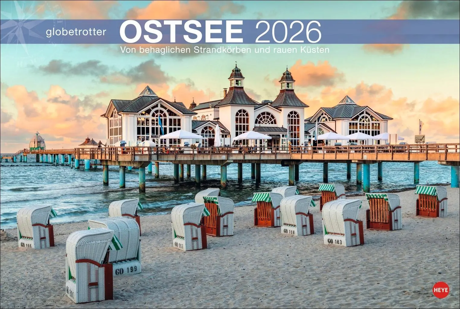 Cover: 9783756410316 | Ostsee Globetrotter Kalender 2026 - Von behaglichen Strandkörben...