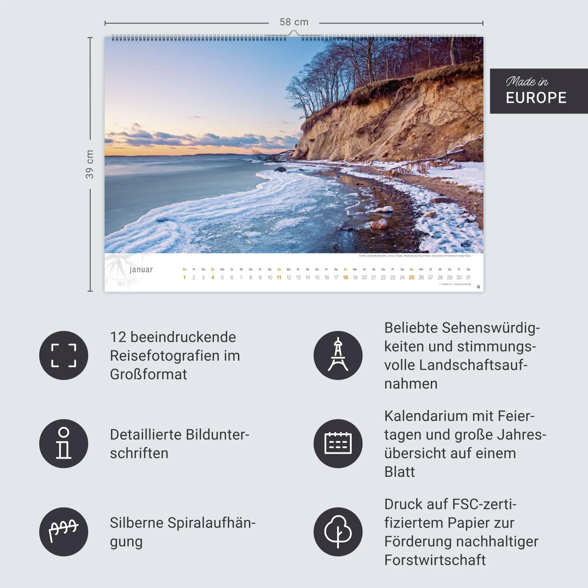 Bild: 9783756410316 | Ostsee Globetrotter Kalender 2026 - Von behaglichen Strandkörben...