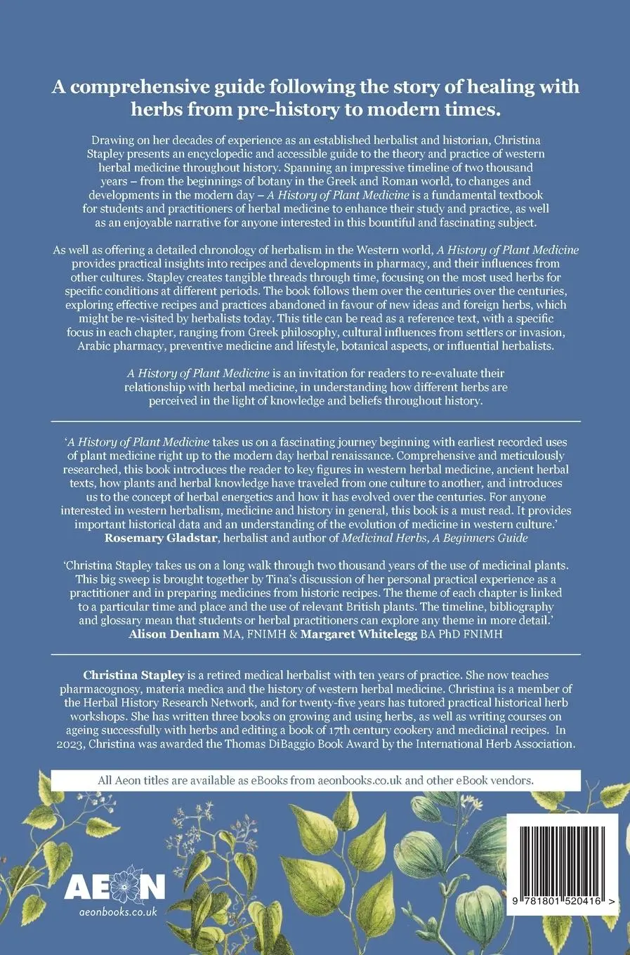 Rückseite: 9781801520416 | A History of Plant Medicine | Christina Stapley | Buch | Englisch