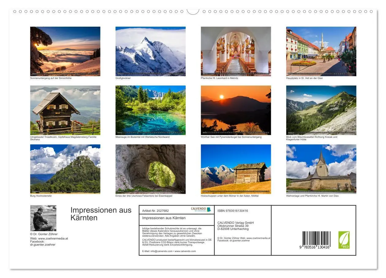 Bild: 9783516130416 | Impressionen aus Kärnten (hochwertiger Premium Wandkalender 2026...