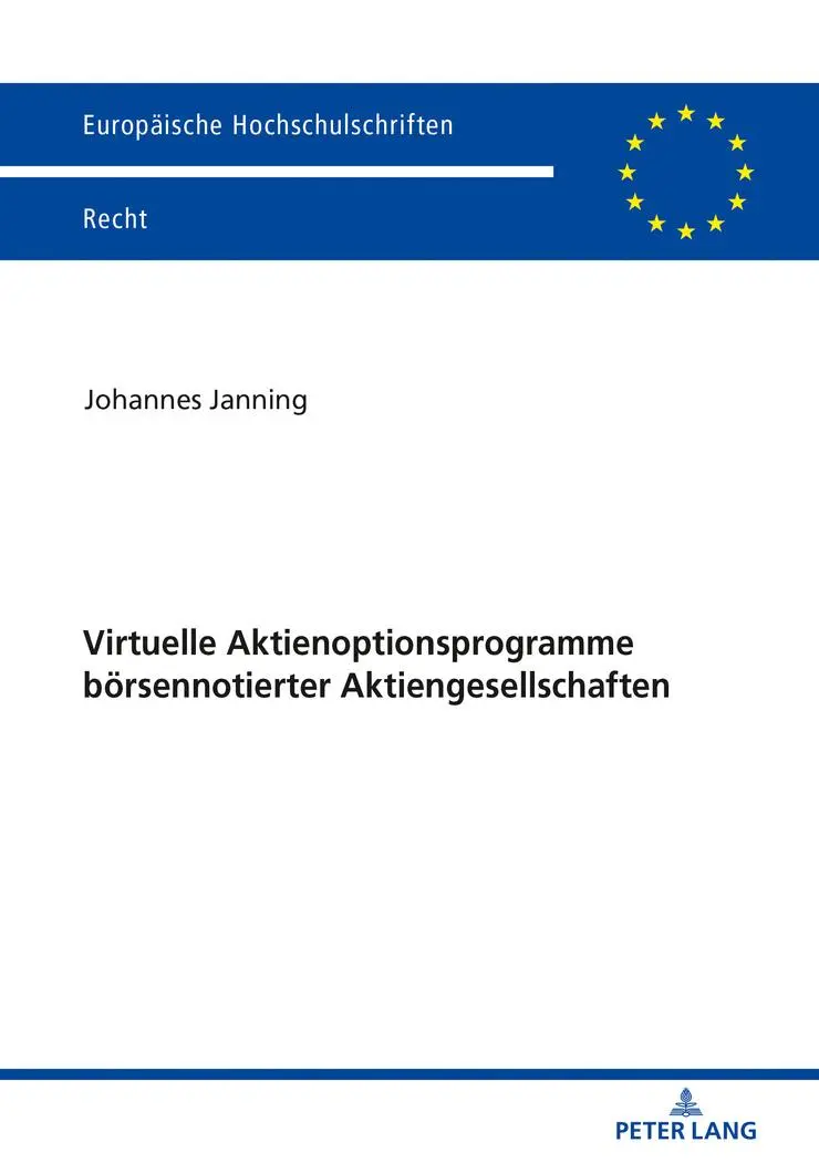 Cover: 9783631800416 | Virtuelle Aktienoptionsprogramme börsennotierter Aktiengesellschaften