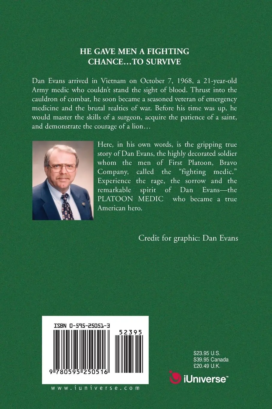 Rückseite: 9780595250516 | Doc | Platoon Medic | Daniel E. Evans | Taschenbuch | Englisch | 2002