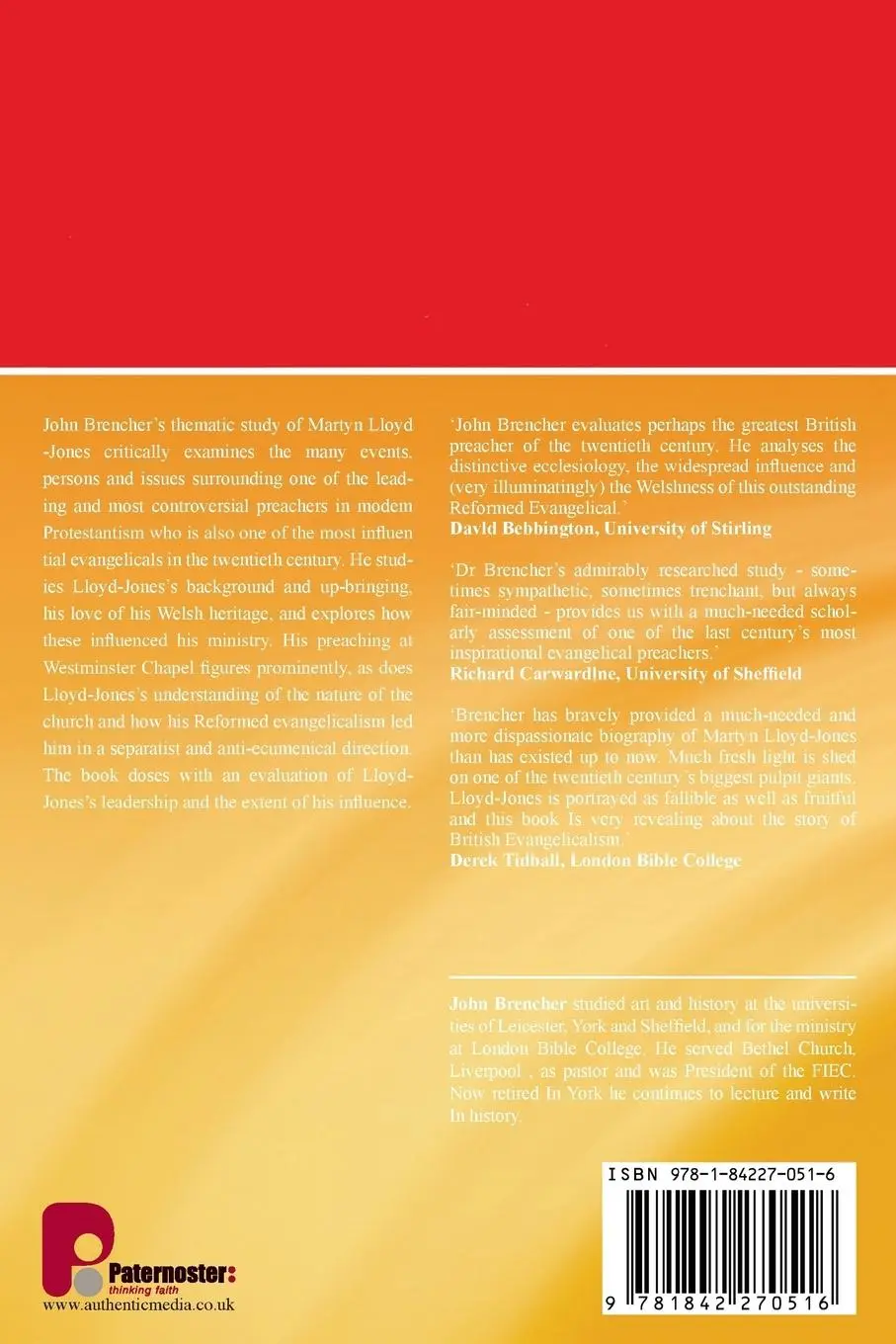 Rückseite: 9781842270516 | Martyn Lloyd-jones (1899-1981) And Twentieth-century Evangelicalism