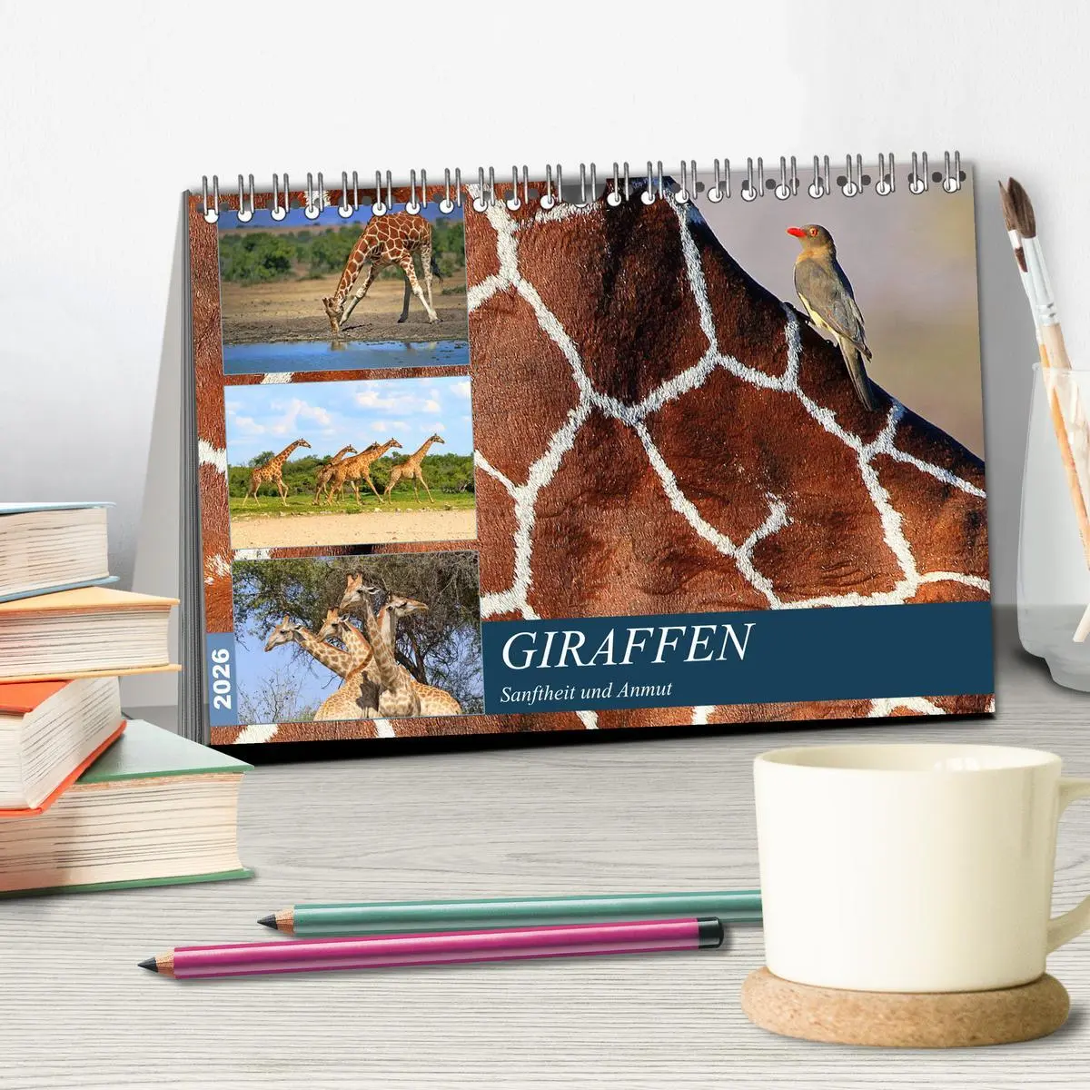 Bild: 9783516050516 | Giraffen - Sanftheit und Anmut (Tischkalender 2026 DIN A5 quer),...