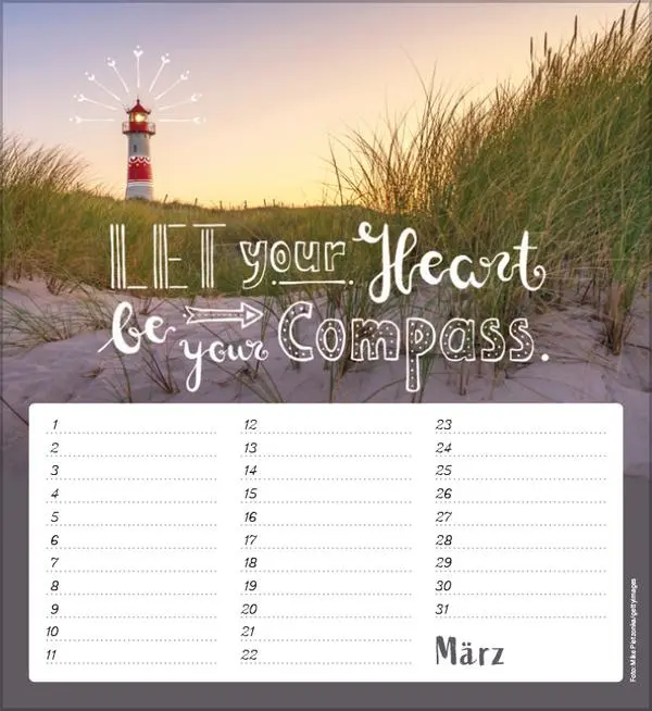 Bild: 9783731880516 | Geburtstagskalender Im herzen barfuß | Verlag Korsch | Kalender