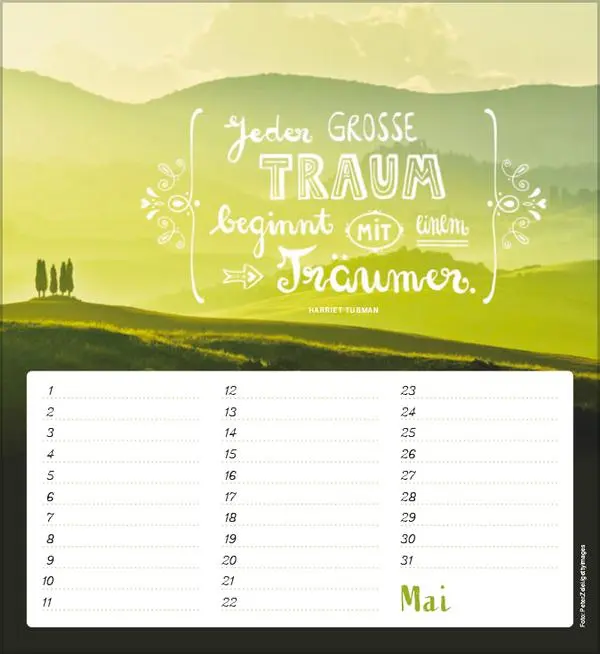 Bild: 9783731880516 | Geburtstagskalender Im herzen barfuß | Verlag Korsch | Kalender