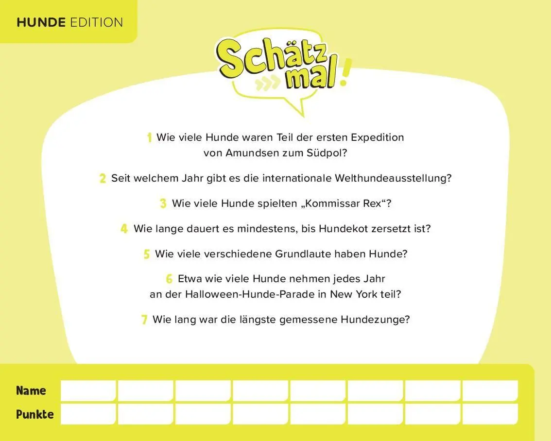 Bild: 9783989760516 | Schätz mal! Hunde Edition | Das Quiz mit Lach- und Staungarantie