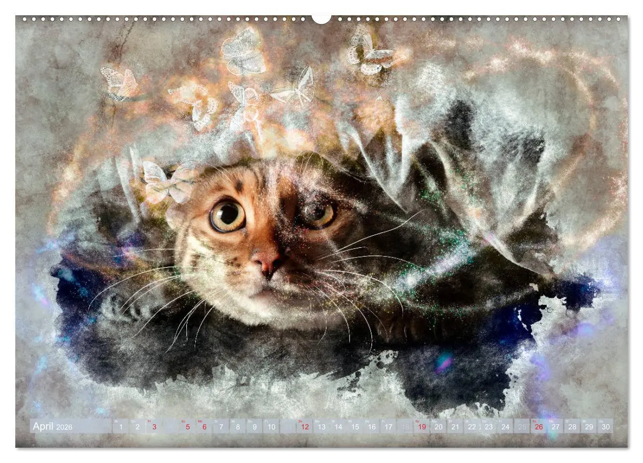 Bild: 9783457880616 | Katzenkalender mausgemalt (Wandkalender 2026 DIN A2 quer), CALVENDO...