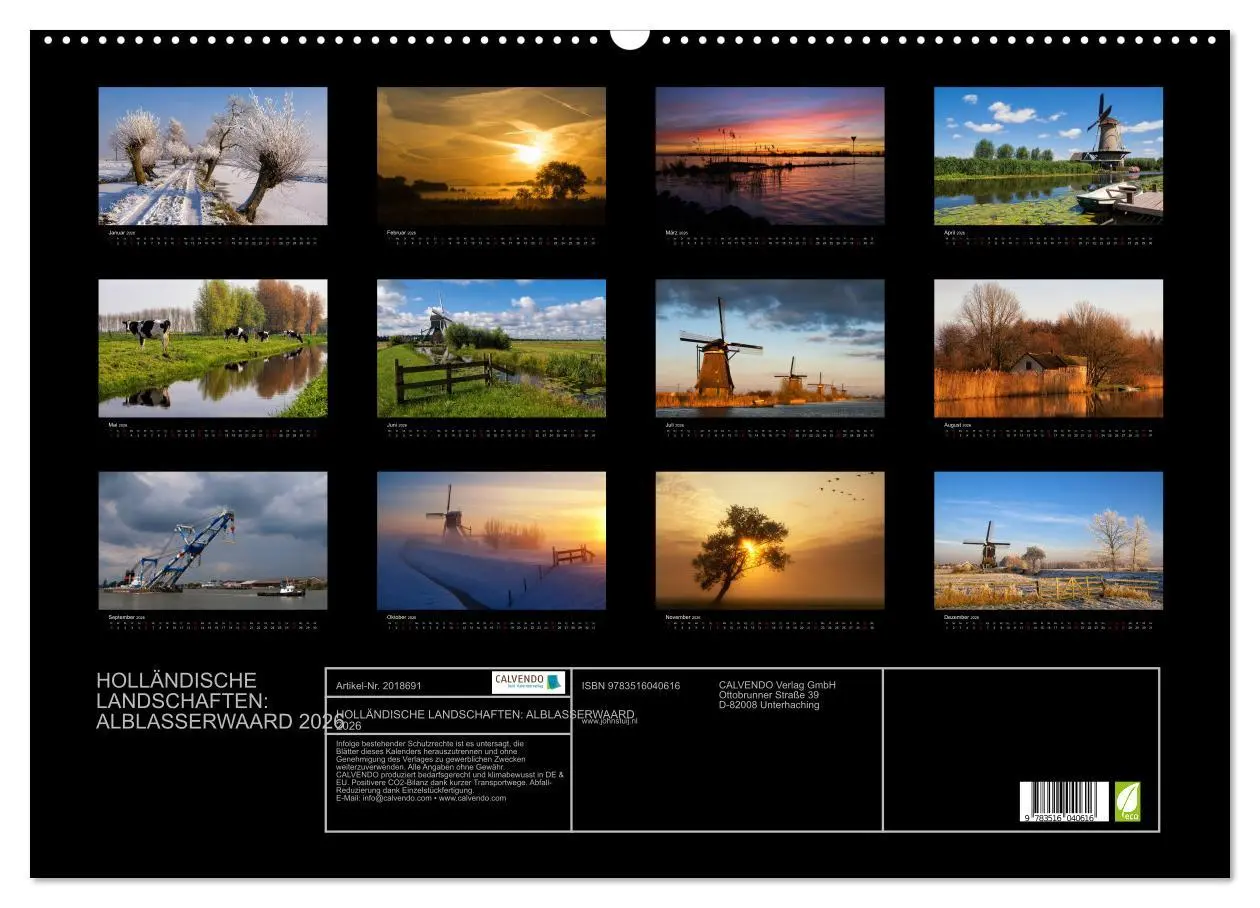 Bild: 9783516040616 | HOLLÄNDISCHE LANDSCHAFTEN: ALBLASSERWAARD 2026 (Wandkalender 2026...