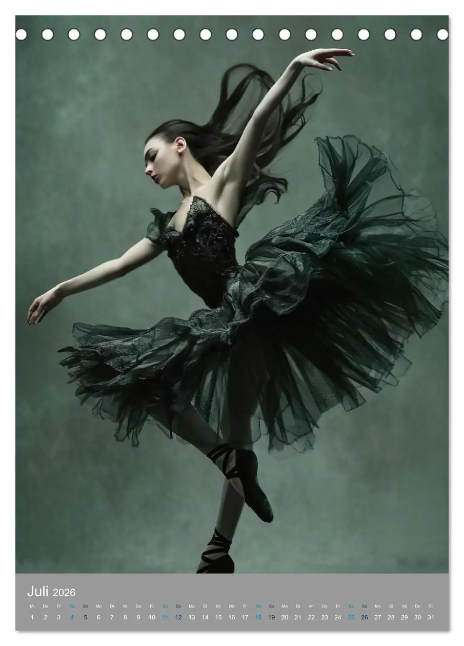 Bild: 9783516280616 | Märchenhafte Ballerina (Tischkalender 2026 DIN A5 hoch), CALVENDO...