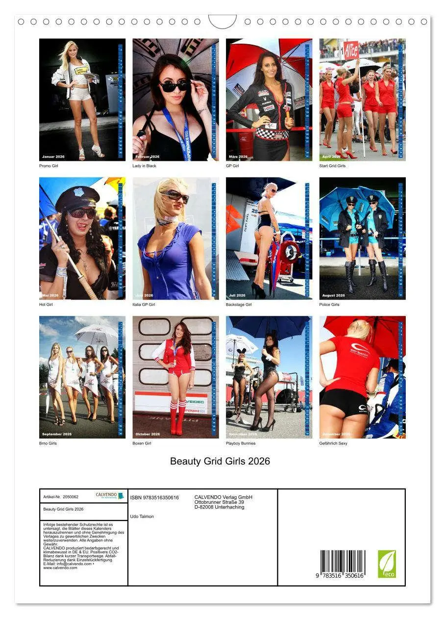Bild: 9783516350616 | Beauty Grid Girls 2026 (Wandkalender 2026 DIN A3 hoch), CALVENDO...
