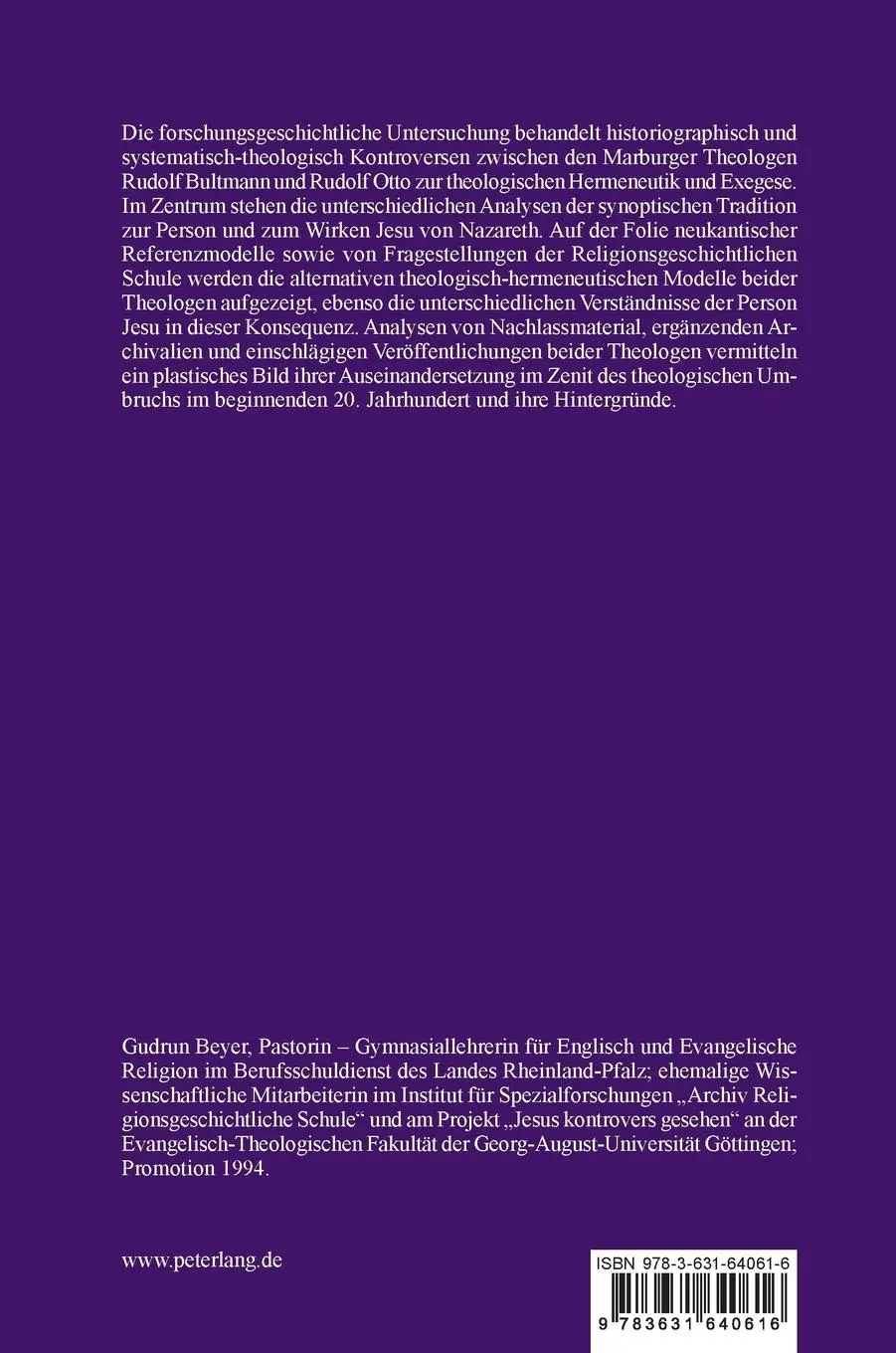 Rückseite: 9783631640616 | Streitpunkt ¿Jesus¿ | Gudrun Beyer | Buch | Deutsch | 2013