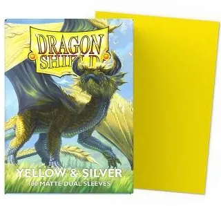 Cover: 5706569150716 | DS100 Matte Dual - Yellow &amp; Silver | 2026 | Dragon Shield!