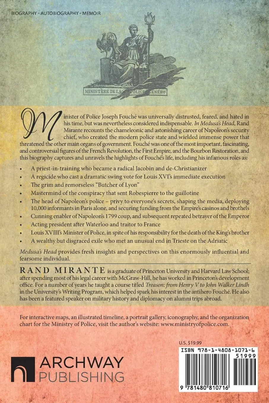 Rückseite: 9781480810716 | Medusa's Head | Rand Mirante | Taschenbuch | Englisch | 2014