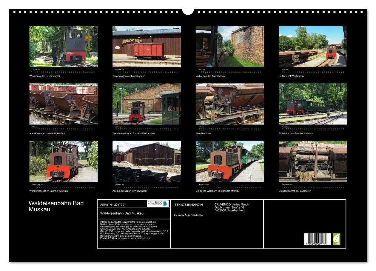 Bild: 9783516030716 | Waldeisenbahn Bad Muskau (Wandkalender 2026 DIN A2 quer), CALVENDO...