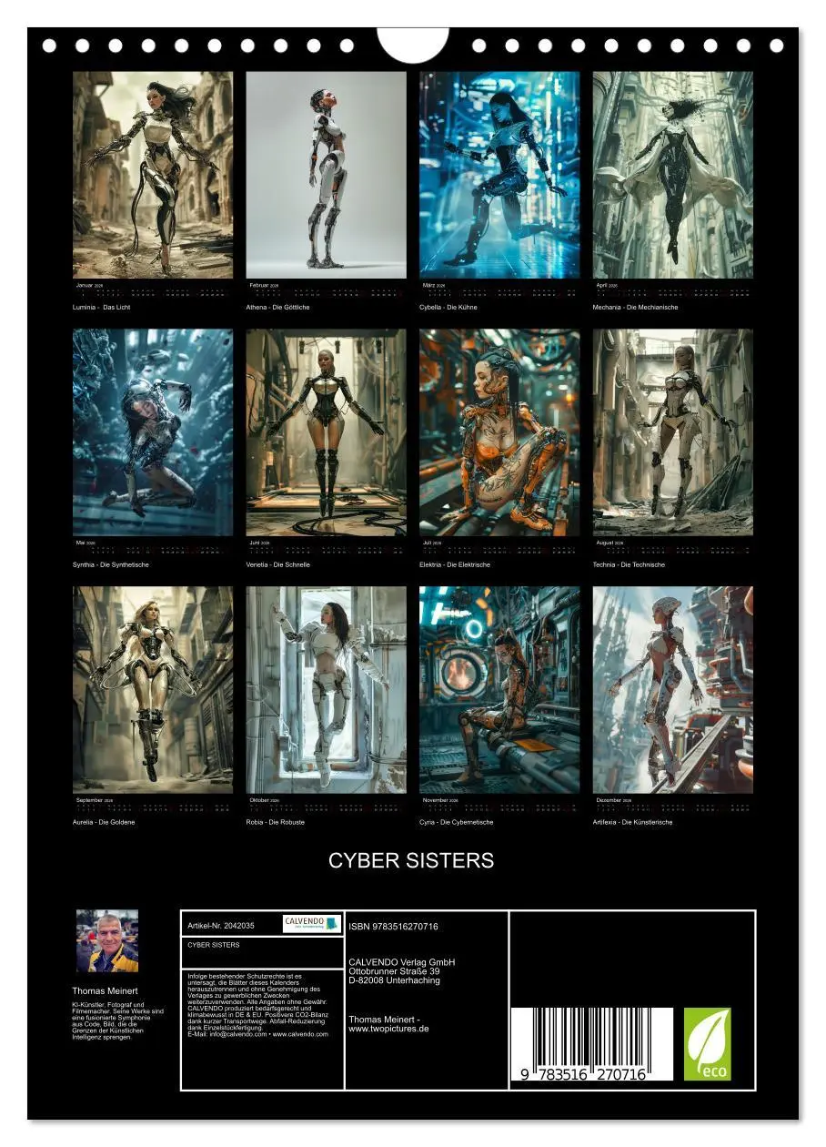 Bild: 9783516270716 | CYBER SISTERS (Wandkalender 2026 DIN A4 hoch), CALVENDO Monatskalender