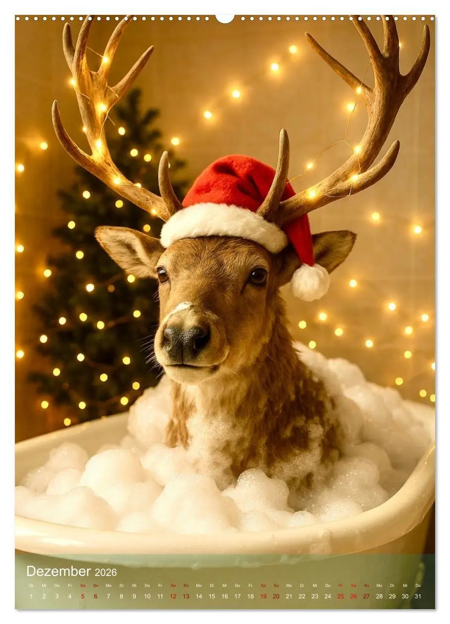 Bild: 9783516720716 | Tiere, Schaum und gute Laune (Wandkalender 2026 DIN A2 hoch),...