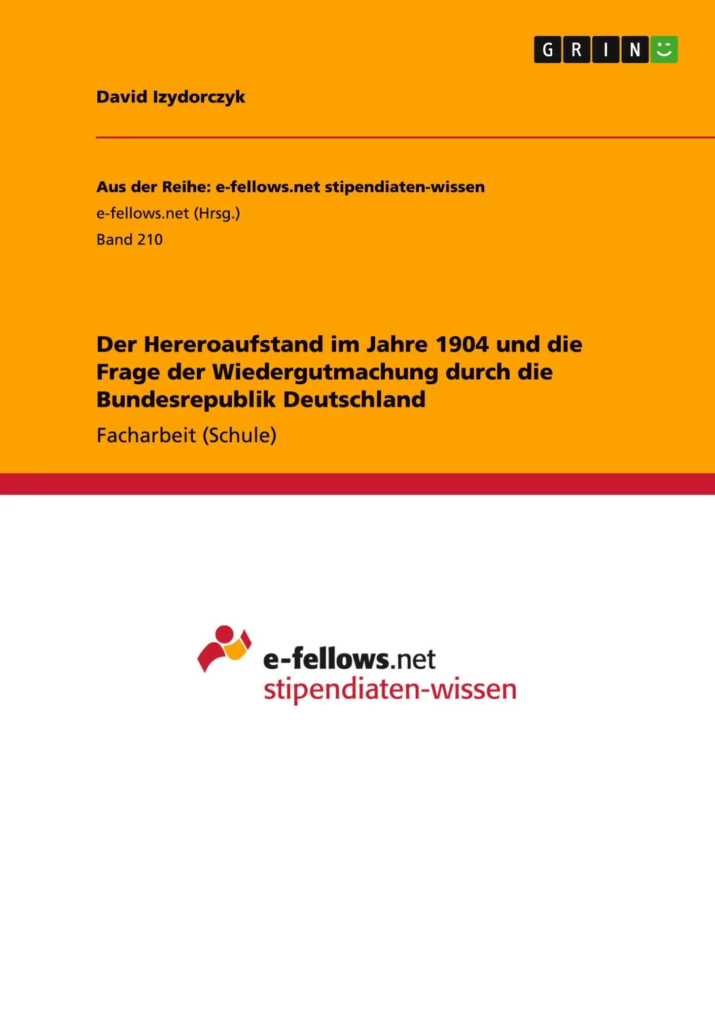 Cover: 9783656000716 | Der Hereroaufstand im Jahre 1904 und die Frage der Wiedergutmachung...