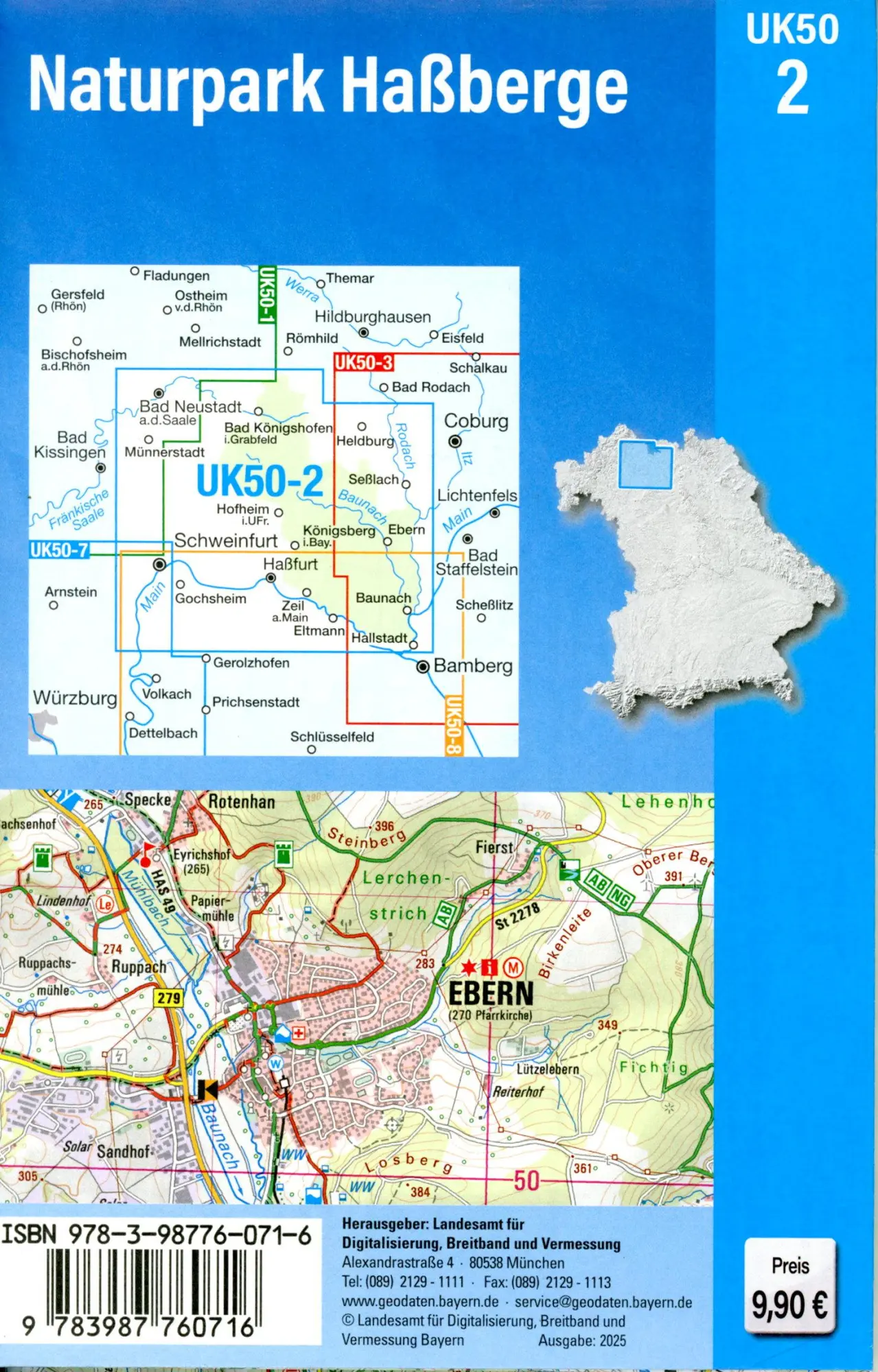 Bild: 9783987760716 | UK50-2 Naturpark Haßberge | Digitalisierung | (Land-)Karte | Deutsch