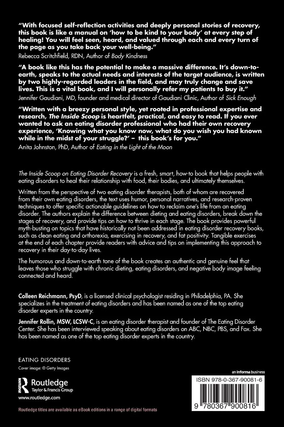 Rückseite: 9780367900816 | The Inside Scoop on Eating Disorder Recovery | Reichmann (u. a.)