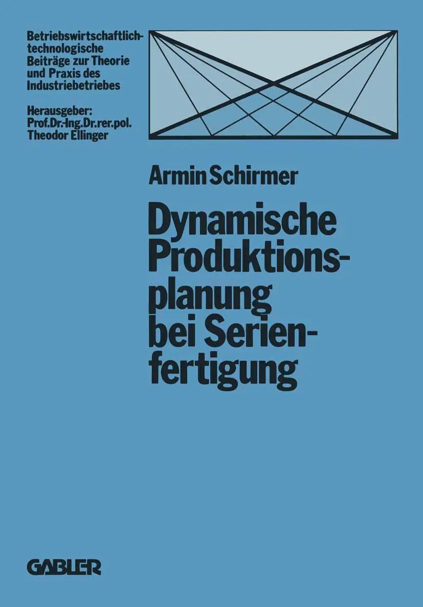 Cover: 9783409340816 | Dynamische Produktionsplanung bei Serienfertigung | Armin Schirmer