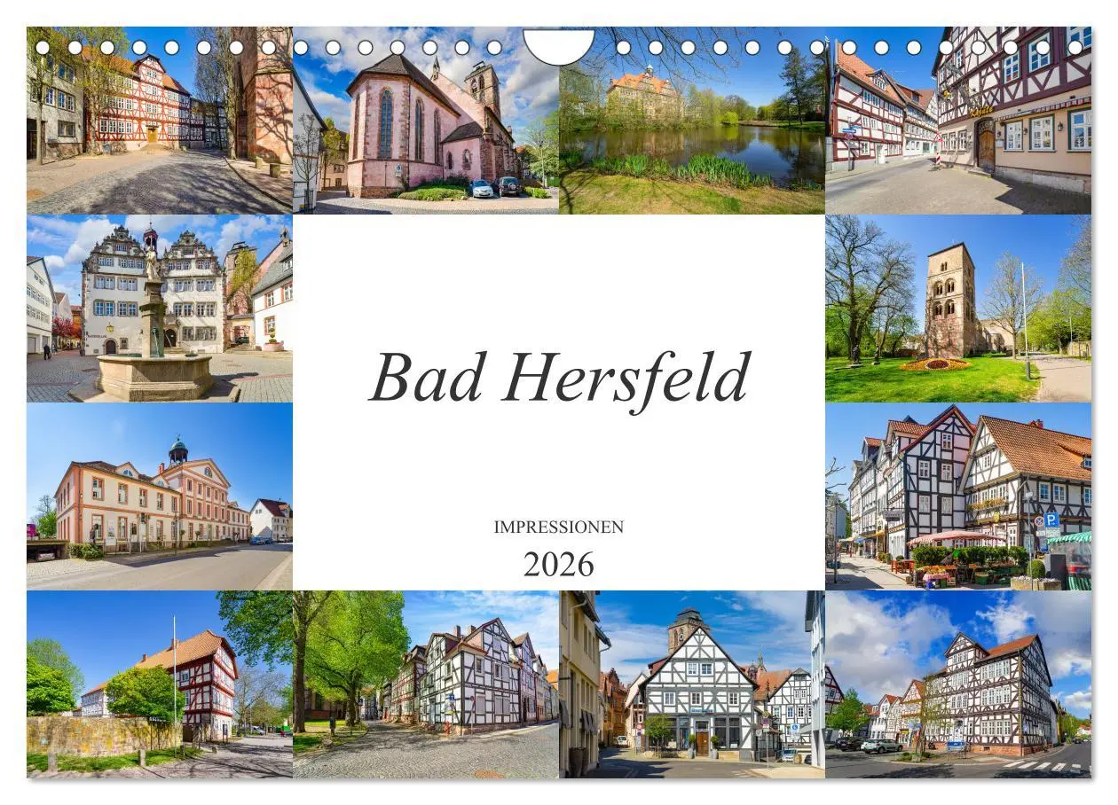 Cover: 9783457620816 | Bad Hersfeld Impressionen (Wandkalender 2026 DIN A4 quer), CALVENDO...