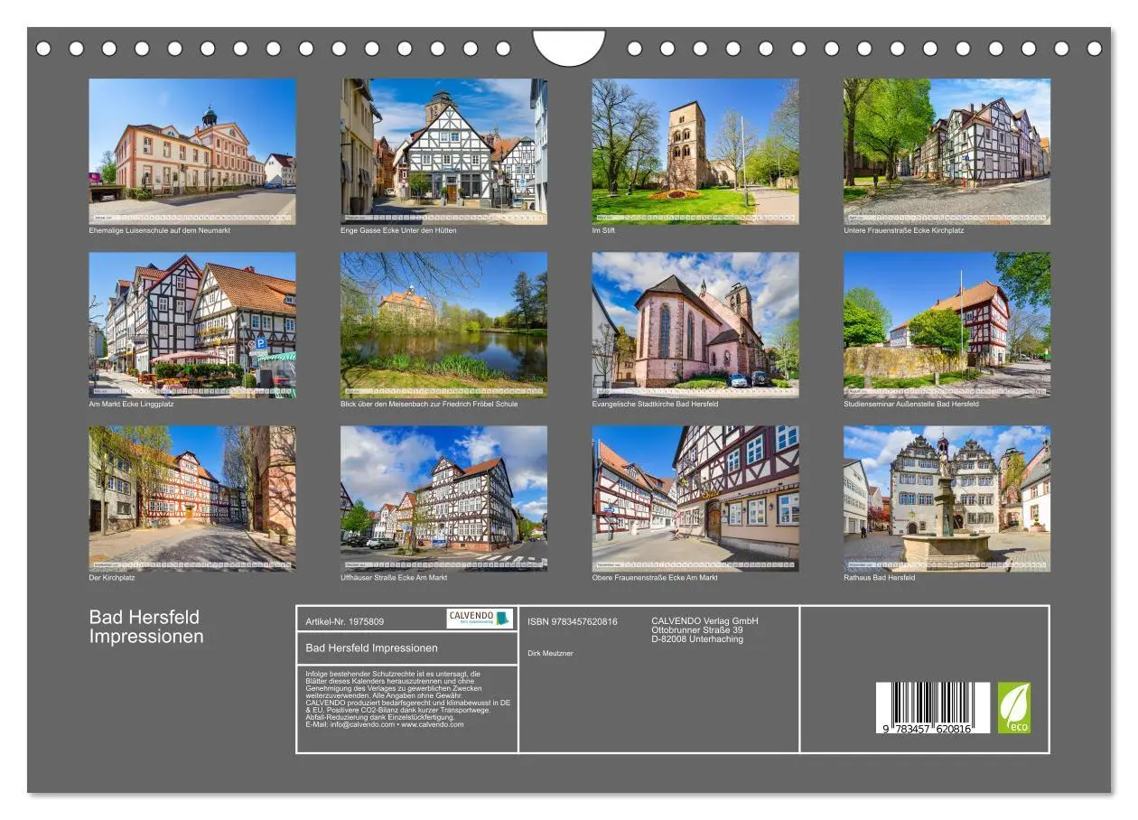 Bild: 9783457620816 | Bad Hersfeld Impressionen (Wandkalender 2026 DIN A4 quer), CALVENDO...