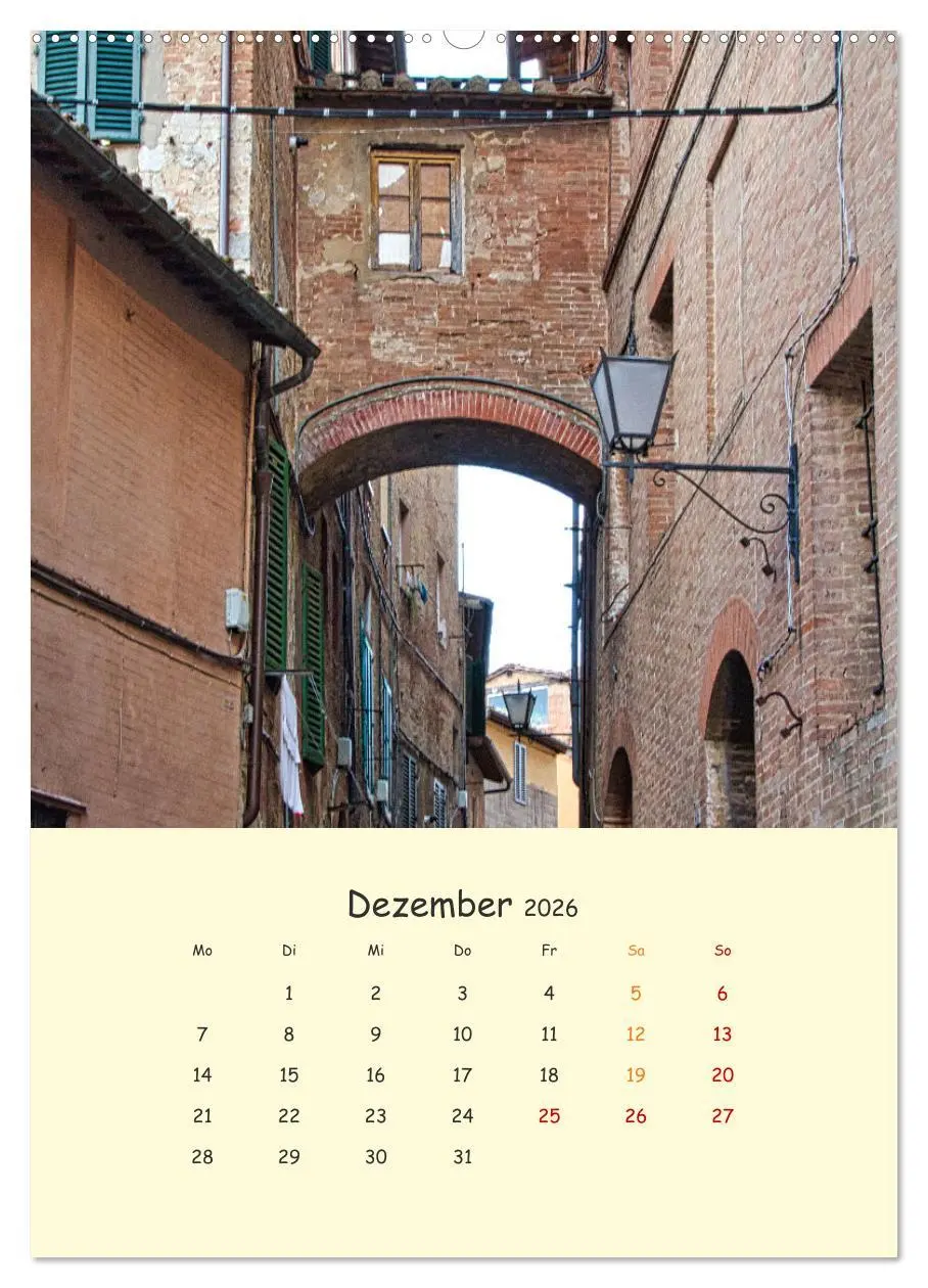 Bild: 9783516330816 | Siena - Impressionen (hochwertiger Premium Wandkalender 2026 DIN A2...