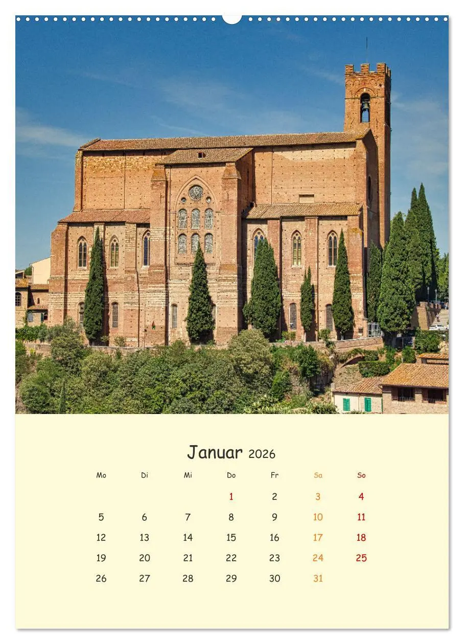 Bild: 9783516330816 | Siena - Impressionen (hochwertiger Premium Wandkalender 2026 DIN A2...