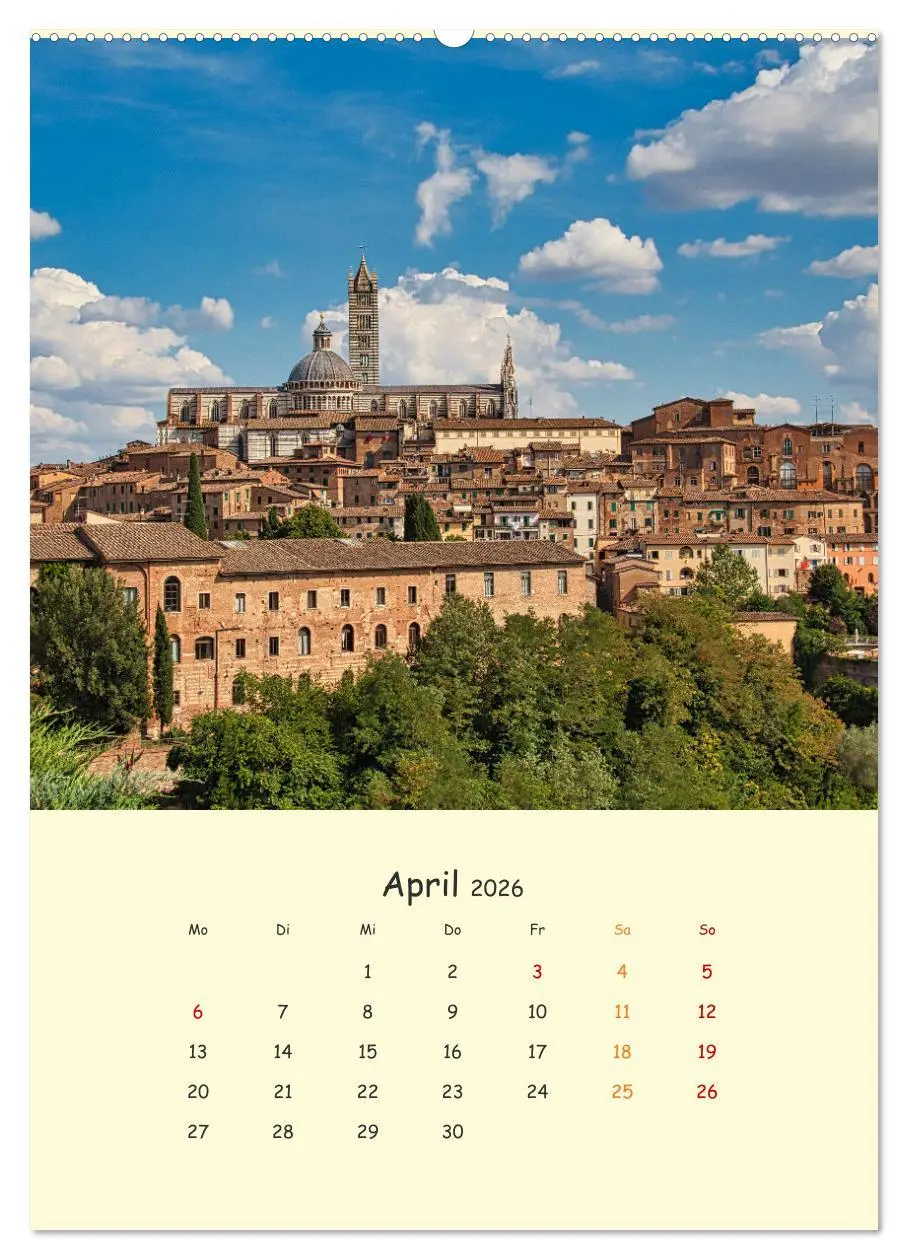 Bild: 9783516330816 | Siena - Impressionen (hochwertiger Premium Wandkalender 2026 DIN A2...