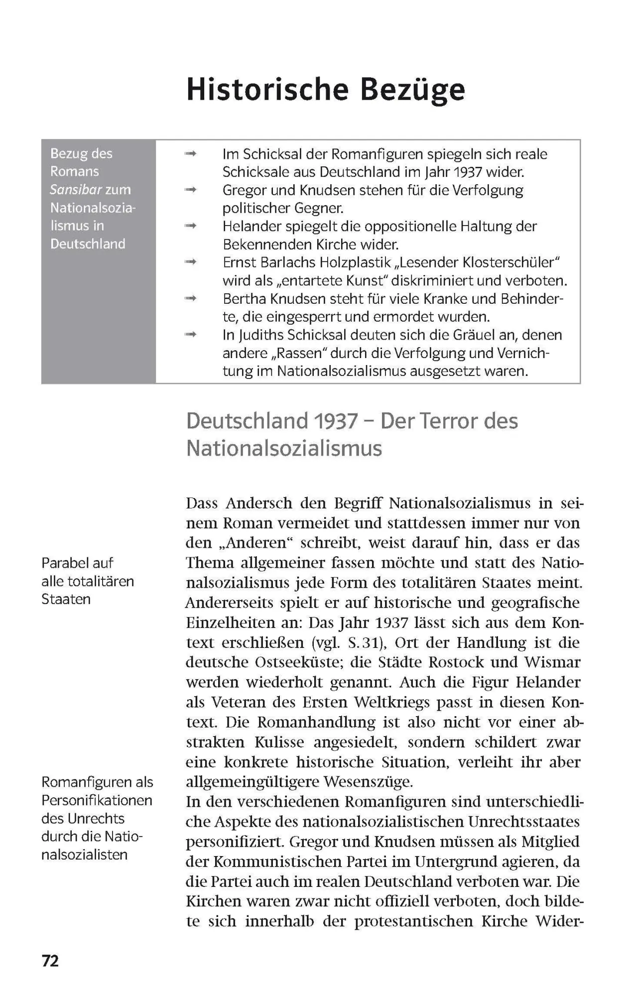 Bild: 9783129230916 | Klett Lektürehilfen Alfred Andersch "Sansibar oder der letzte Grund"