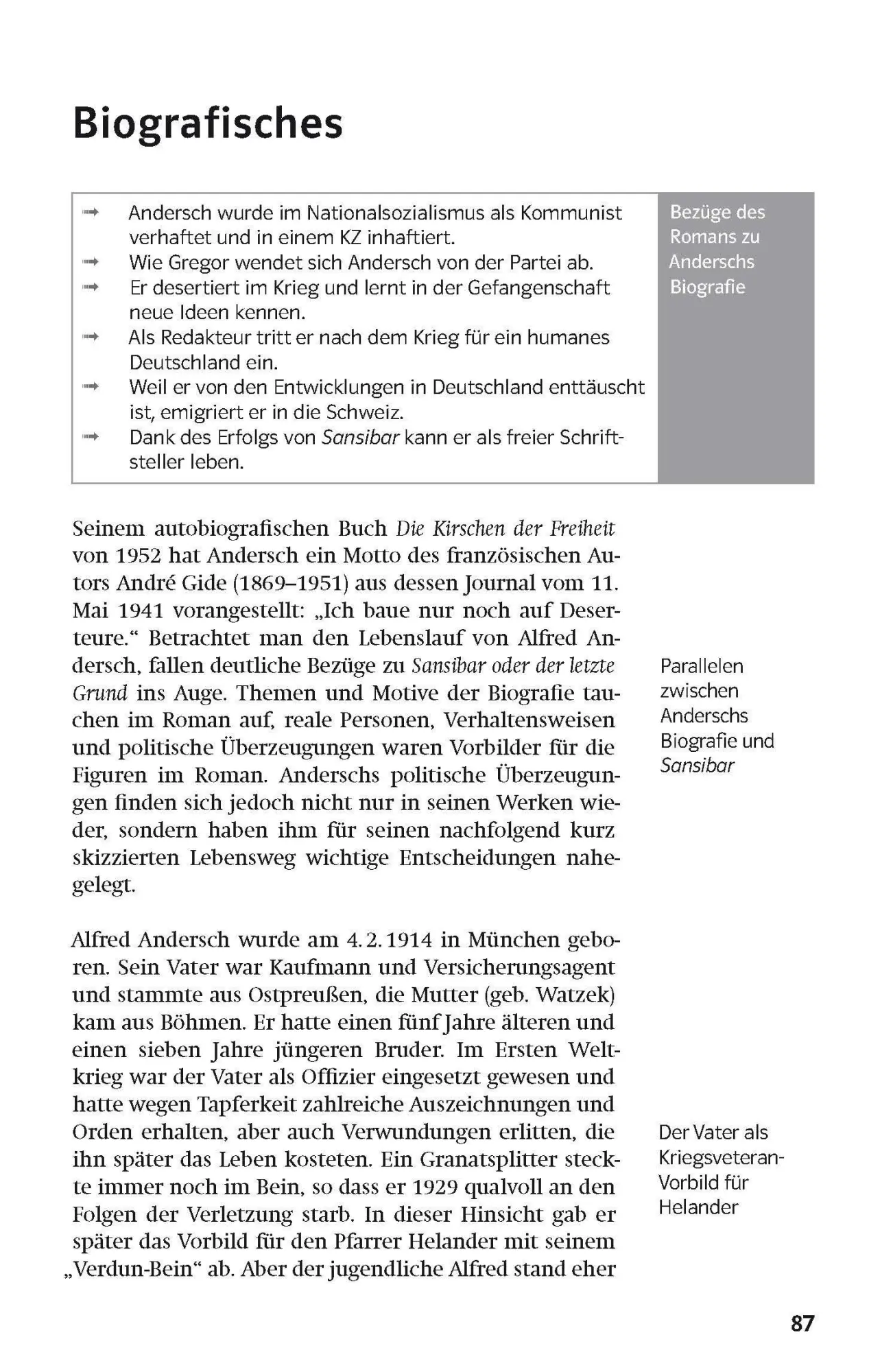 Bild: 9783129230916 | Klett Lektürehilfen Alfred Andersch "Sansibar oder der letzte Grund"