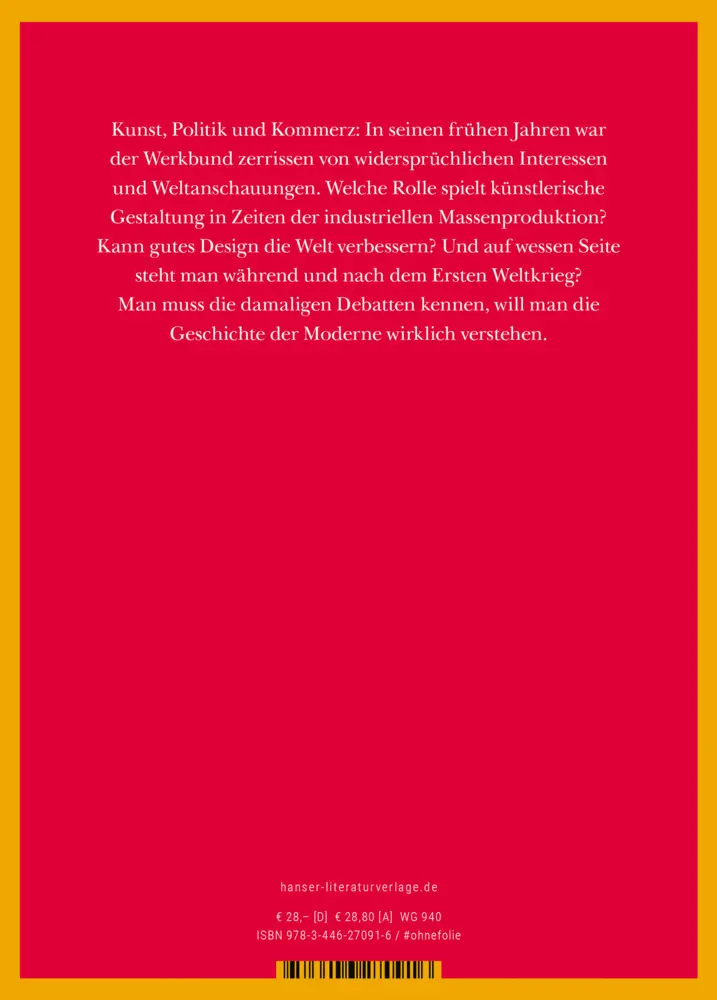 Bild: 9783446270916 | Werkbundzeit | Kunst, Politik und Kommerz im Widerstreit | Oechslin