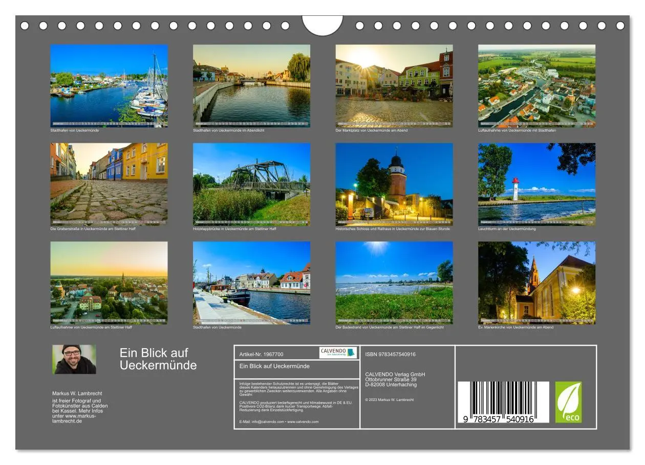 Bild: 9783457540916 | Ein Blick auf Ueckermünde (Wandkalender 2026 DIN A4 quer), CALVENDO...