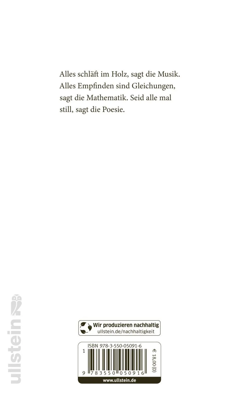 Rückseite: 9783550050916 | Einige Gedichte | Neue Gedichte des großen Lyrikers | Wondratschek