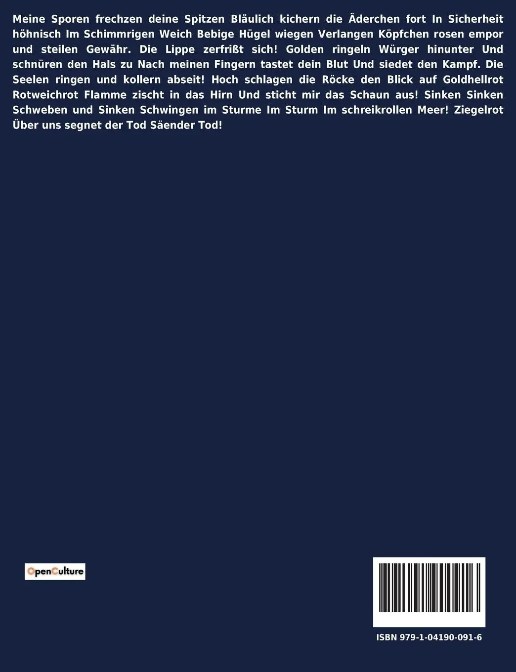 Rückseite: 9791041900916 | Du | Liebesgedichte | August Stramm | Taschenbuch | 48 S. | Deutsch