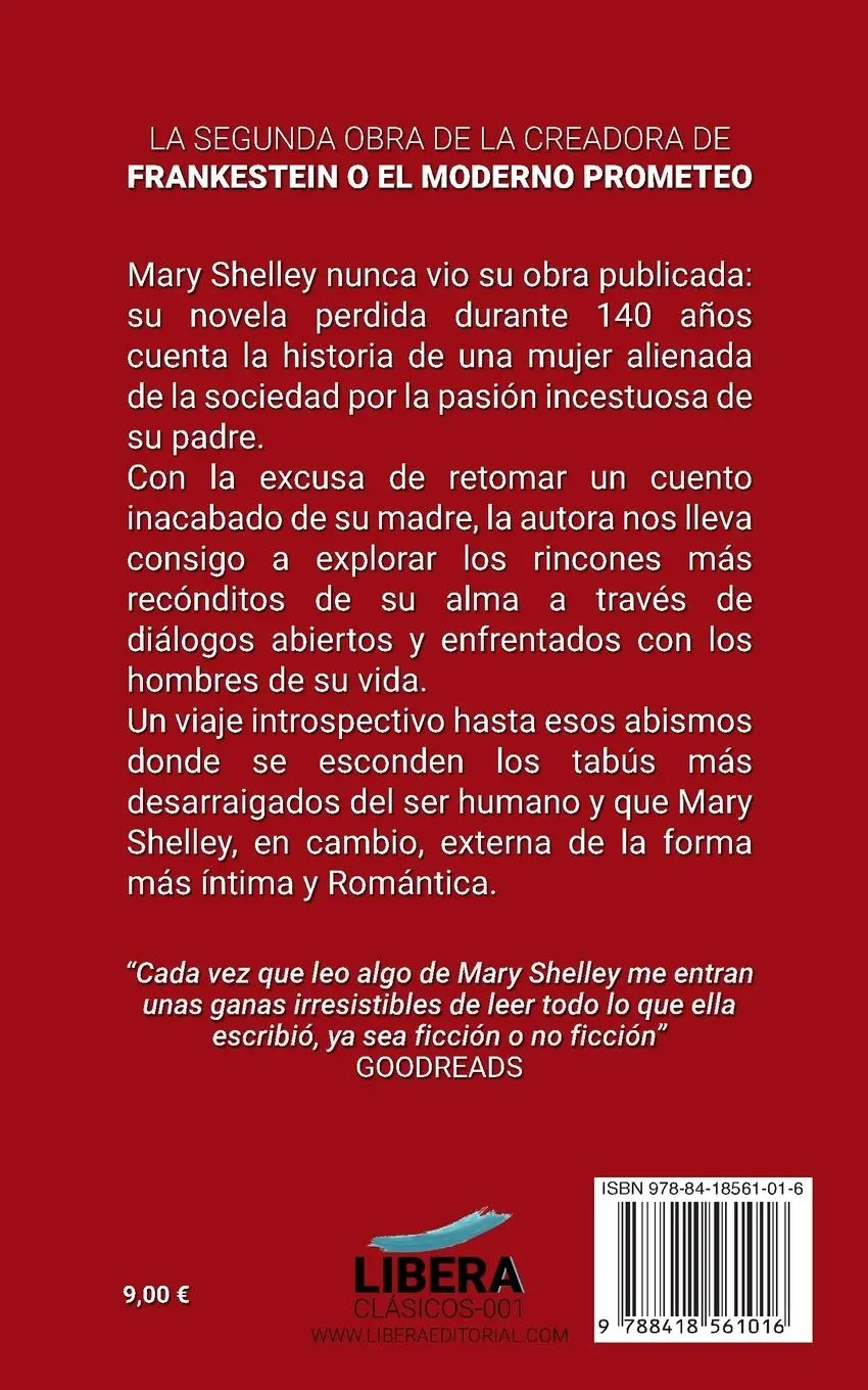 Rückseite: 9788418561016 | Mathilda | Mary Wollstonecraft Shelley | Taschenbuch | Spanisch | 2020