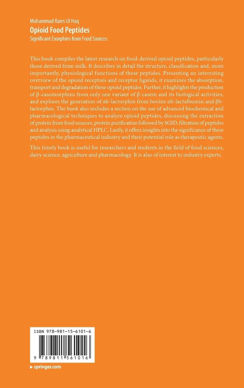 Rückseite: 9789811561016 | Opioid Food Peptides | Significant Exorphins from Food Sources | Haq