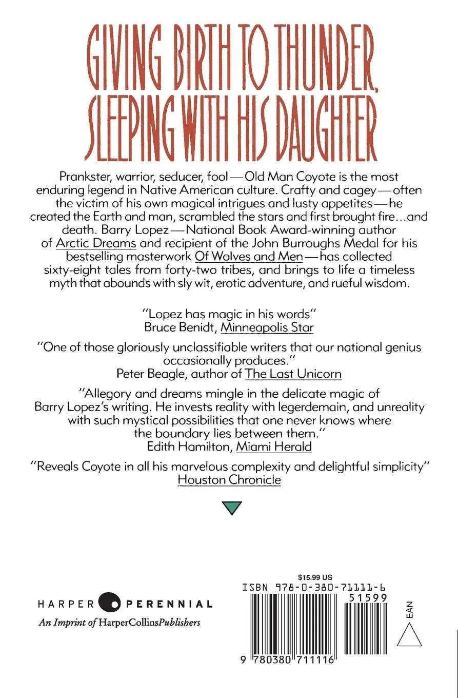 Rückseite: 9780380711116 | Giving Birth to Thunder, Sleeping with His Daughter | Barry H Lopez