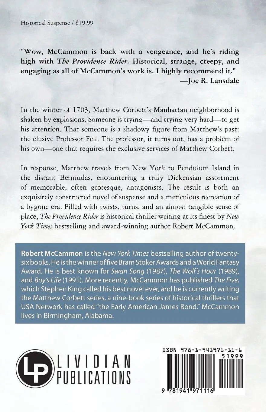 Rückseite: 9781941971116 | The Providence Rider | Robert McCammon | Taschenbuch | Englisch | 2022