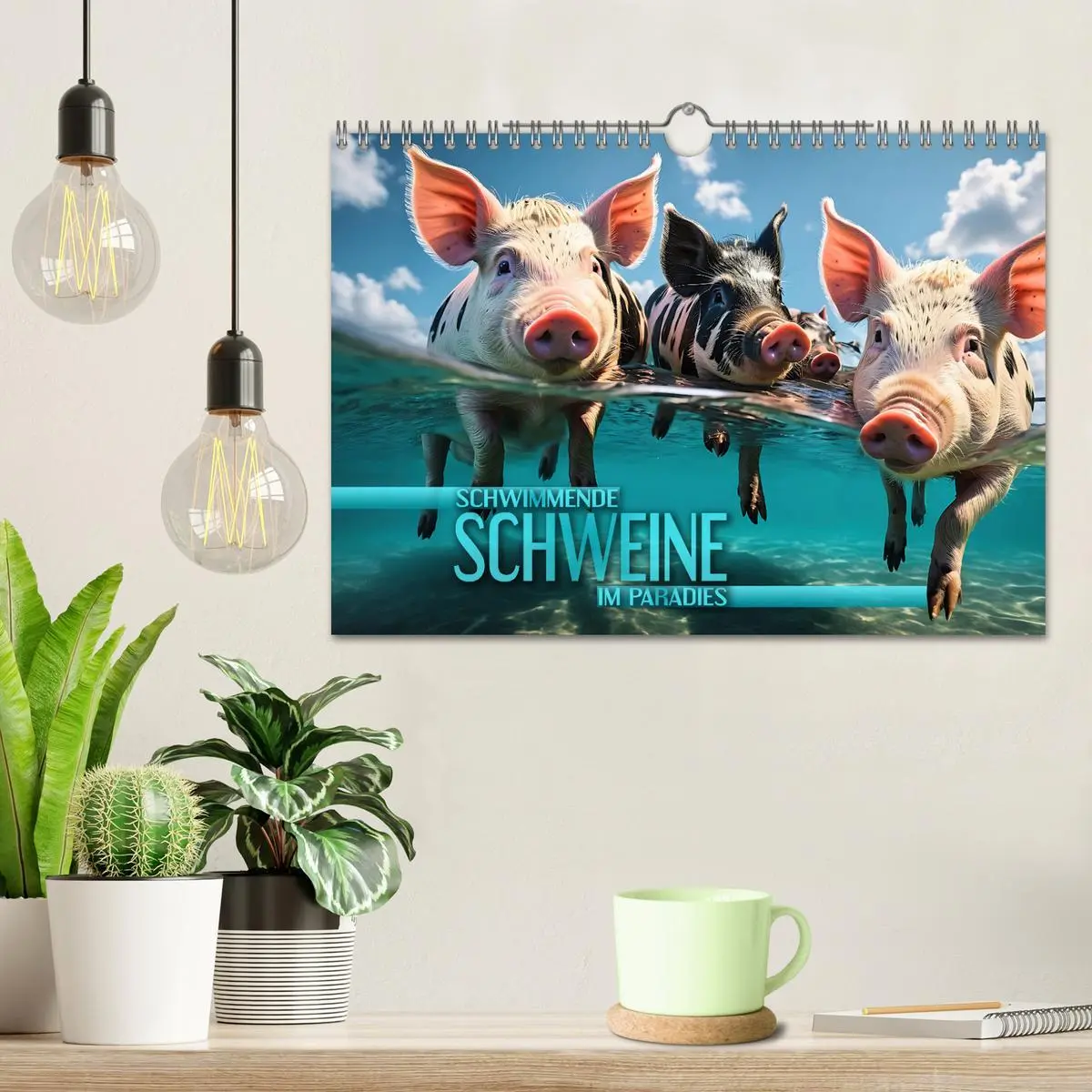 Bild: 9783457351116 | Schwimmende Schweine im Paradies (Wandkalender 2026 DIN A4 quer),...