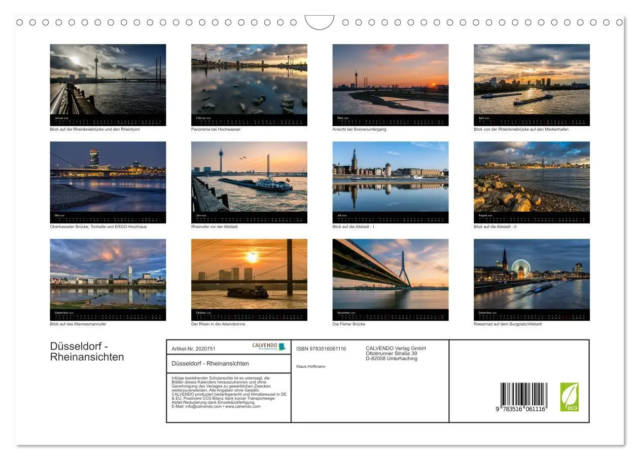 Bild: 9783516061116 | Düsseldorf - Rheinansichten (Wandkalender 2026 DIN A3 quer),...