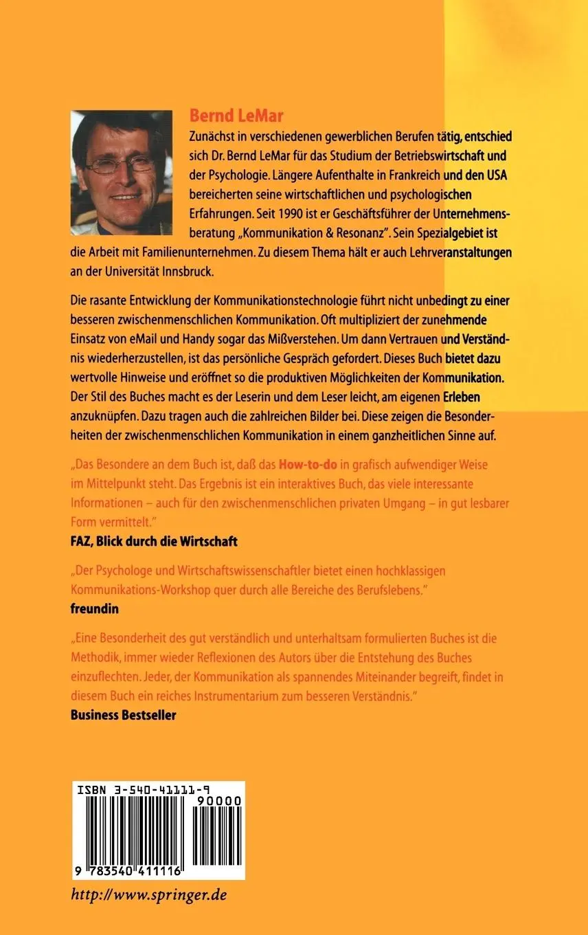 Rückseite: 9783540411116 | Menschliche Kommunikation im Medienzeitalter | Bernd Lemar | Buch | xi