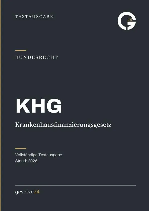 Cover: 9783565571116 | KHG - Krankenhausfinanzierungsgesetz | Gesetze24 Deutschland | Buch