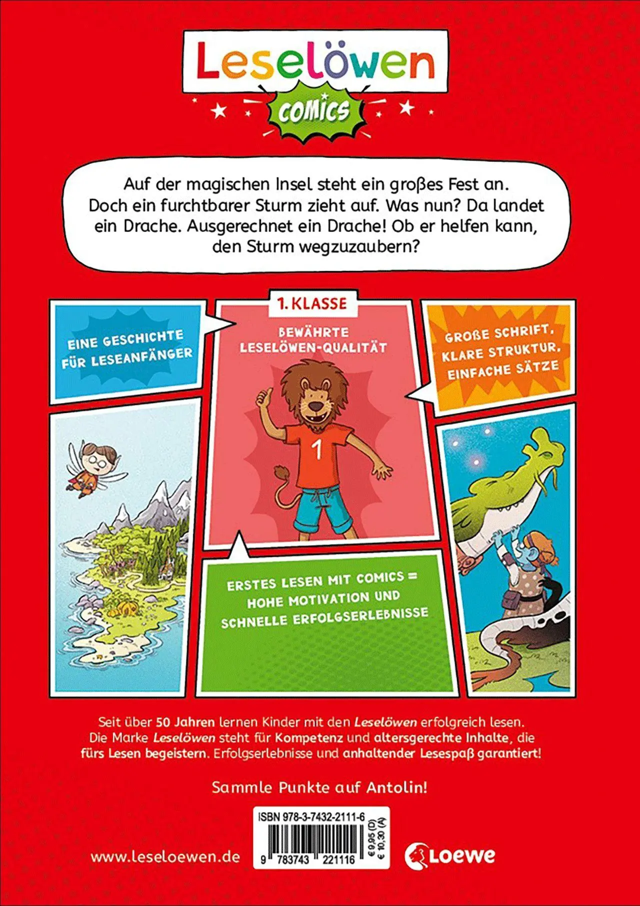 Bild: 9783743221116 | Leselöwen Comics 1. Klasse - Drachen-Alarm auf der magischen Insel