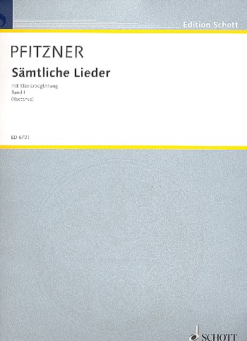 Cover: 9790001071116 | Samtliche Lieder mit Klavierbegleitung Band 1 | Hans Pfitzner | Buch