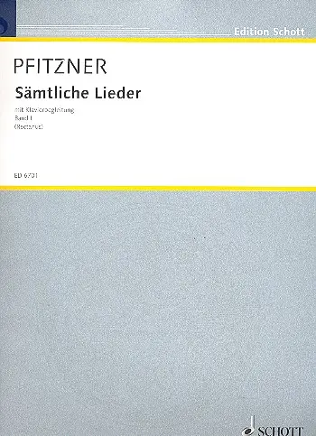 Cover: 9790001071116 | Samtliche Lieder mit Klavierbegleitung Band 1 | Hans Pfitzner | Buch