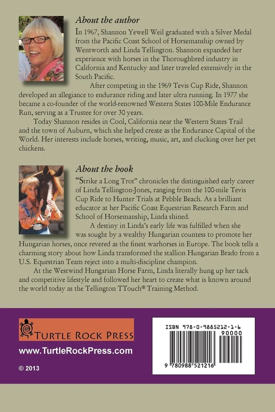 Rückseite: 9780988521216 | Strike a Long Trot: Legendary Horsewoman Linda Tellington-Jones | Weil