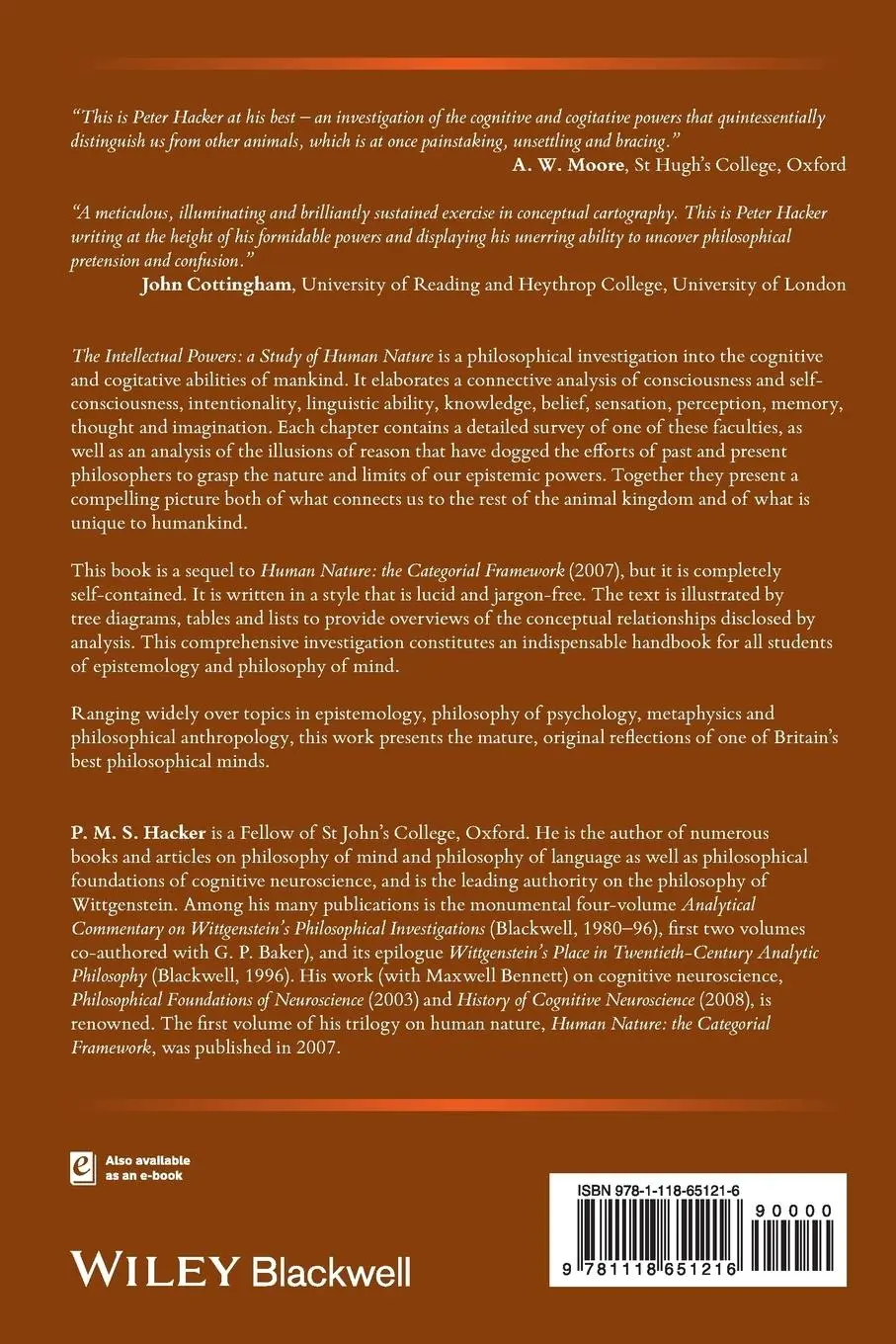 Rückseite: 9781118651216 | Intellectual Powers | P M S Hacker | Taschenbuch | 488 S. | Englisch