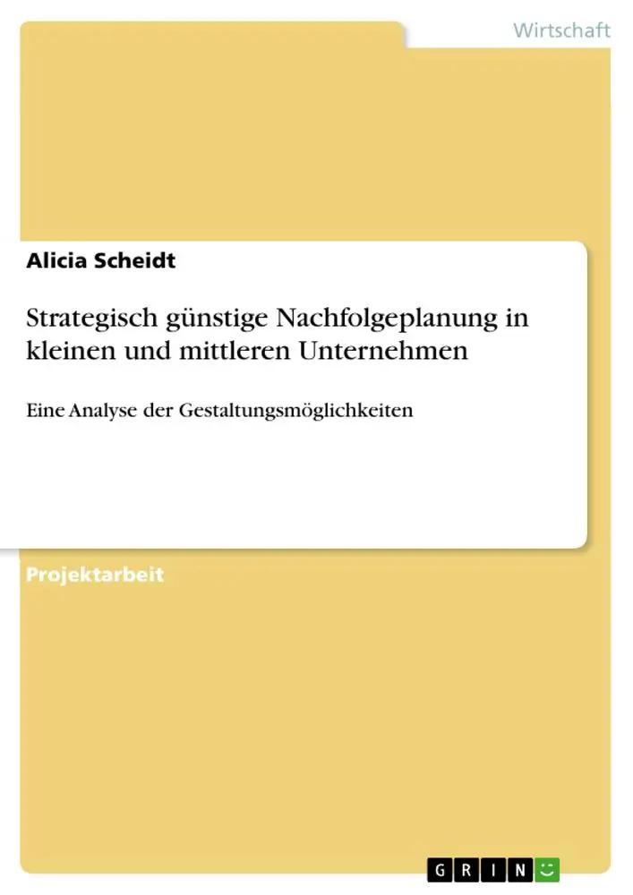 Cover: 9783346391216 | Strategisch günstige Nachfolgeplanung in kleinen und mittleren...